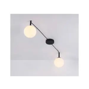 ΟΡΟΦΗΣ ΦΩΤΙΣΤΙΚΟ 2xE14 TIRAMOLLA ΜΑΥΡΟ ΜΕΤ/ΚΟ + ΛΕΥΚΟ ΓΥΑΛΙ 72Χ42Χ32CM ACA – OD94612CB