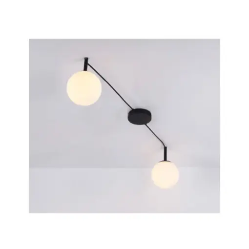 ΟΡΟΦΗΣ ΦΩΤΙΣΤΙΚΟ 2xE14 TIRAMOLLA ΜΑΥΡΟ ΜΕΤ/ΚΟ + ΛΕΥΚΟ ΓΥΑΛΙ 72Χ42Χ32CM ACA – OD94612CB