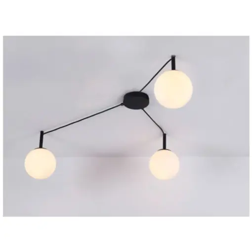 ΟΡΟΦΗΣ ΦΩΤΙΣΤΙΚΟ 3xE14 TIRAMOLLA ΜΑΥΡΟ ΜΕΤ/ΚΟ + ΛΕΥΚΟ ΓΥΑΛΙ 78Χ72Χ32CM ACA – OD94613CB