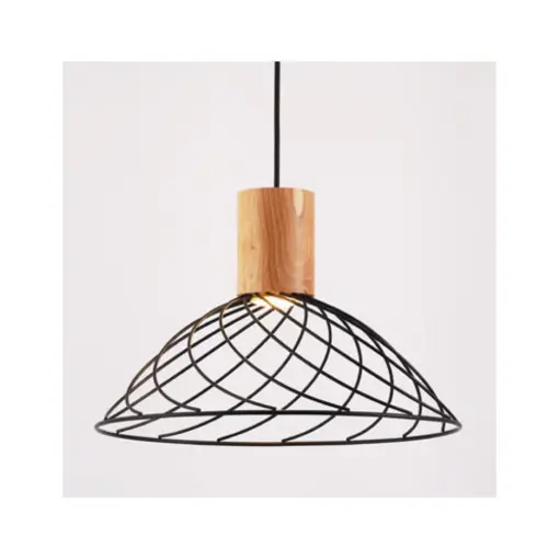 ΚΡΕΜΑΣΤΟ ΦΩΤΙΣΤΙΚΟ 1xGU10 TORNADE ΜΑΥΡΟ ΜΕΤ/ΚΟ +ΞΥΛΟ Φ35Χ120CM ACA – OD95301PB