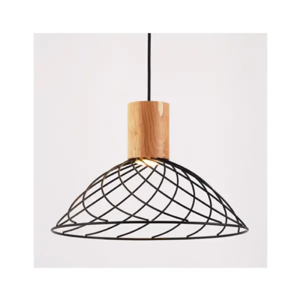 ΚΡΕΜΑΣΤΟ ΦΩΤΙΣΤΙΚΟ 1xGU10 TORNADE ΜΑΥΡΟ ΜΕΤ/ΚΟ +ΞΥΛΟ Φ35Χ120CM ACA – OD95301PB