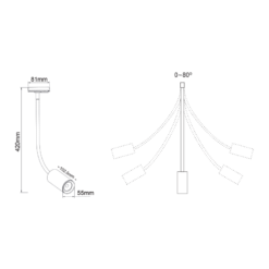 ΛΕΥΚΟ ΣΠΟΤ ΡΑΓΑΣ LED 10W 2 ΚΑΛΩΔΙΩΝ 24° ΣΕ ΘΕΡΜΟ ΛΕΥΚΟ ΦΩΣ (3000Κ) 850LM ACA – OLIV1030W2
