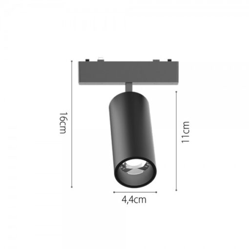 InLight Φωτιστικό LED 9W 3CCT για Ultra-Thin μαγνητική ράγα σε λευκή απόχρωση (by tuya and zigbee) D:16cmX4,5cm (T05105-WH)