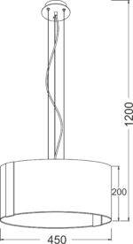 ΚΡΕΜΑΣΤΟ ΓΥΑΛΙΝΟ Φ45CM 3XE27 DIONE ACA DECOR  – OYD10087ASP3