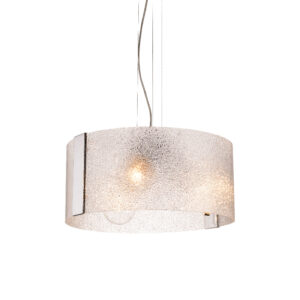 ΚΡΕΜΑΣΤΟ ΓΥΑΛΙΝΟ Φ45CM 3XE27 DIONE ACA DECOR  – OYD10087ASP3