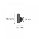 it-Lighting Ouachita 2xGU10 Outdoor Up-Down Wall Lamp White D:15.2cmx11.3cm (80200624)