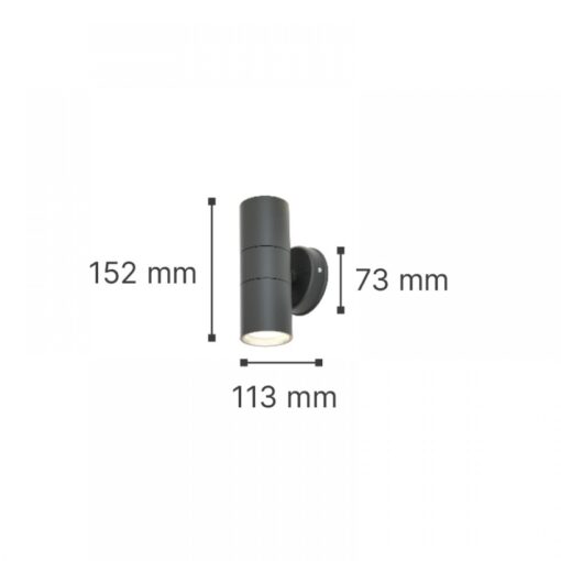 it-Lighting Ouachita 2xGU10 Outdoor Up-Down Wall Lamp White D:15.2cmx11.3cm (80200624)