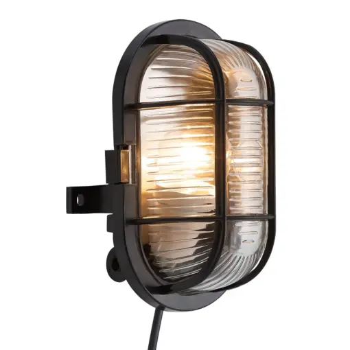 Nordlux Skotlampe Φωτιστικό Τοίχου Μαύρο E27  Πλαστικό/Γυάλινο –  17051003