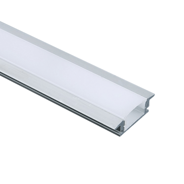 Προφίλ Αλουμινίου Χωνευτό για LED Ταινίες με Οπάλ Κάλυμμα 2m ACA – P108U