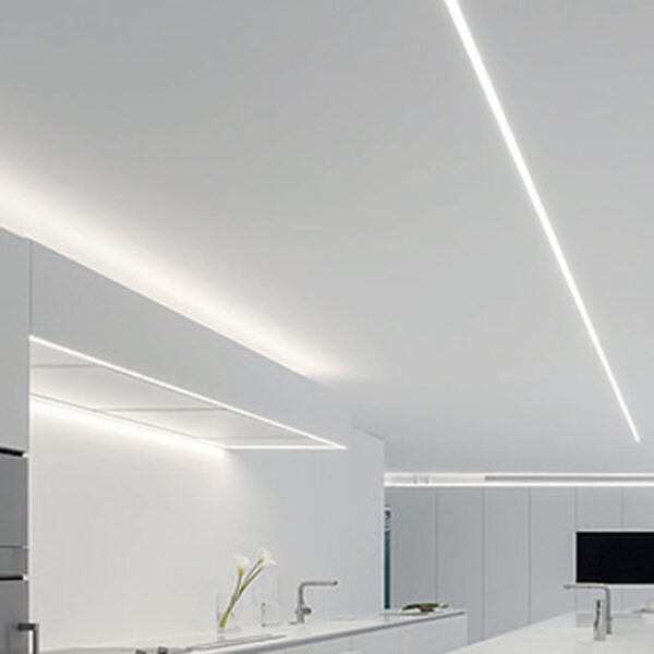 Προφίλ Αλουμινίου Χωνευτό Brook για LED Ταινίες με Οπάλ Κάλυμμα 2m ACA – P116