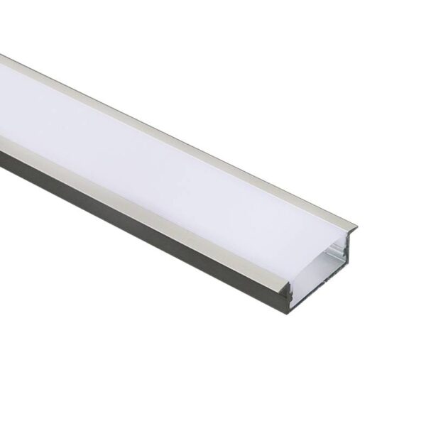 Προφίλ Αλουμινίου Χωνευτό Norm για LED Ταινίες με Οπάλ Κάλυμμα 2m ACA – P119U