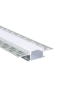 Προφίλ Αλουμινίου Γυψοσανίδας Χωνευτό για LED Ταινίες με Οπάλ Κάλυμμα 2m ACA – P125U