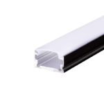 Μαύρο Προφίλ Αλουμινίου Micro για LED Ταινίες με Οπάλ Κάλυμμα 2m ACA – P151BU