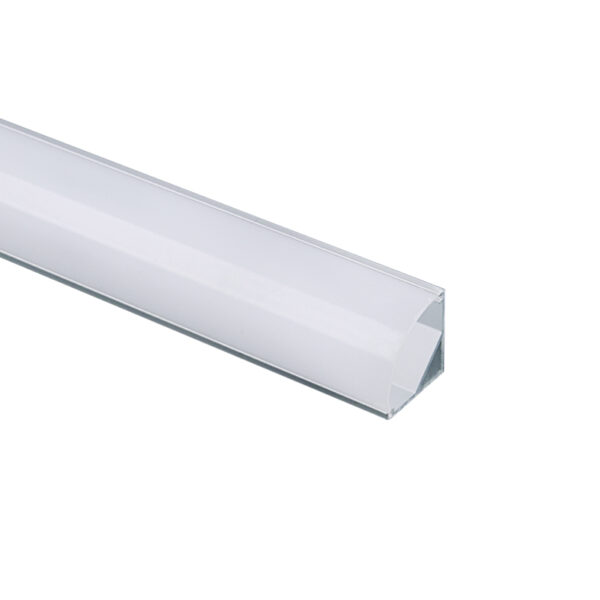 Προφίλ Αλουμινίου Γωνιακό Corn για LED Ταινίες με Οπάλ Κάλυμμα 2m ACA – P161U