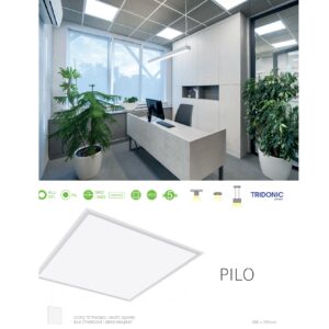 LED Πάνελ Τετράγωνο Χωνευτό 60X60 40W ACA 120° 4400lm Θερμό 3000K – PILO60604030