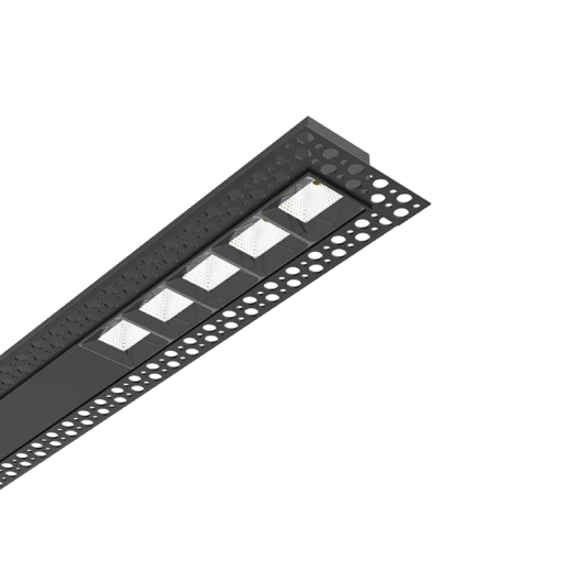 AISH BLACK ALUMINUM TRIMLESS PROFILE 2.5m/pc WITHOUT COVER ACA – P240T