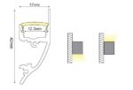 Προφίλ Αλουμινίου HID Wall Washer για LED Ταινίες με Οπάλ Κάλυμμα 2m ACA – P62NU