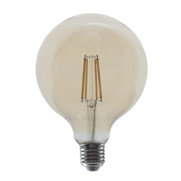 LED Λάμπα E27 G125 Filament Amber 10W Dimmable Diolamp 360° 1220lm 2700K – PALA12510WWDIMAM