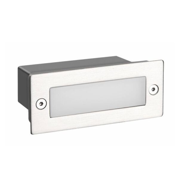 ΑΔΙΑΒΡΟΧΗ ΧΩΝΕΥΤΗ ΑΠΛΙΚΑ ΟΡΘΟΓΩΝΙΑ ΝΙΚΕΛ ΜΑΤ LED SMD 2W 3000K 90Lm 230V IP54 RA80 ACA – PAS230NMP