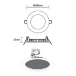 ΛΕΥΚΟ ΣΤΡΟΓΓΥΛΟ LED ΠΑΝΕΛ ΧΩΝΕΥΤΟ 23W 3000K 2050Lm Φ300mm ACA – PENU2330RW