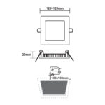 ΛΕΥΚΟ ΤΕΤΡΑΓΩΝΟ LED ΠΑΝΕΛ ΧΩΝΕΥΤΟ 6W 3000K 450Lm 118x118mm ACA – PENU630SW