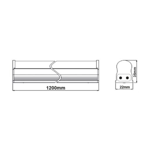 LED Φωτιστικό Πάγκου/Κουζίνας με Διακόπτη T5 120cm 17W ACA Λευκό 180° 1360lm IP44 3000K – PHILO17WW