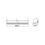 LED Φωτιστικό Πάγκου/Κουζίνας με Διακόπτη T5 60cm 8W ACA Λευκό 180° 640lm IP44 Θερμό 3000K – PHILO8WW