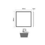 LED Πάνελ Τετράγωνο Χωνευτό 60X60 40W ACA 120° 4400lm Θερμό 3000K – PILO60604030