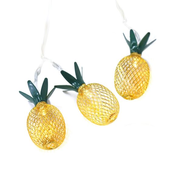 METAL STRING LIGHTS (PINEAPPLE)” ΑΝΑΝΑΣ 10 LED ΛΑΜΠΑΚ ΣΕΙΡΑ ΜΠΑΤΑΡ(2xΑΑ) ΘΕΡΜΟ ΛΕΥΚΟ IP20 135+30cm  ACA – PINEAPPLE10WW2A