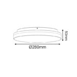 Πλαφονιέρα LED Στρογγυλή Λευκή Φ280mm 24W 240lm CCT(3000/4000/6500K) με Ανιχνευτή Κίνησης IP54 ACA – PLAFE24CCTRMIC