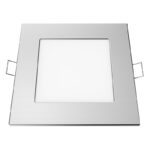 LED Πάνελ Τετράγωνο Χωνευτό Νίκελ Ματ 6W 400lm 12X12cm Θερμό 3000Κ ACA – PLATO630SNM