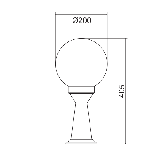 Φωτιστικό Δαπέδου 1xΕ27 Μπάλα Οπάλ ø200 Πλαστικό Λευκό IP44 ACA – PLGM3W