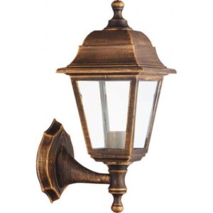 Επιτοίχιο Φωτιστικό 1xΕ27 Φανάρι Τετράγωνο Τοίχου Πλαστικό Απόχρωση Σκουριά IP44 ACA – PLGP1R