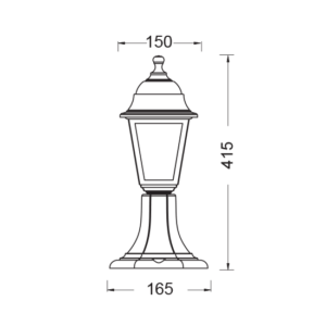 Φωτιστικό Δαπέδου 1xΕ27 Φανάρι Τετράγωνο Πλαστικό Απόχρωση Σκουριά IP44 ACA – PLGP3R