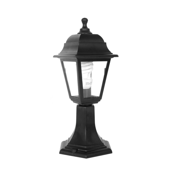 Φωτιστικό Δαπέδου 1xΕ27 Φανάρι Τετράγωνο Πλαστικό Μαύρο IP44 ACA – PLGP3B