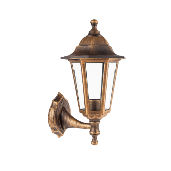 Επιτοίχιο Φωτιστικό 1xΕ27 Φανάρι Εξάγωνο Τοίχου Πλαστικό Απόχρωση Σκουριά IP44 ACA – PLGQ1R