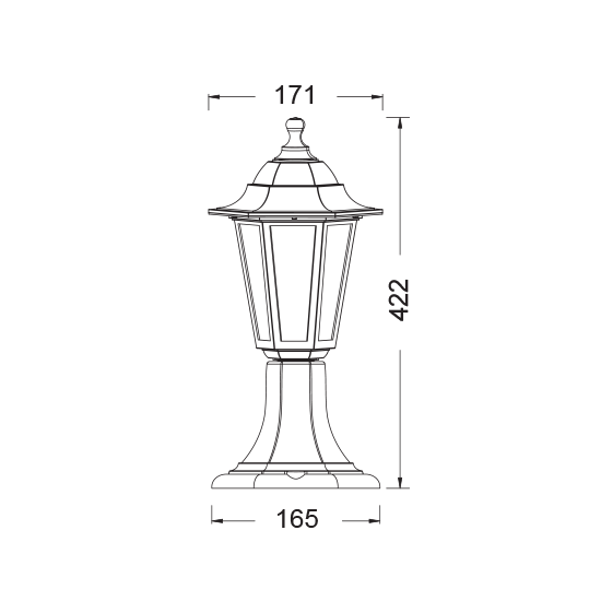 Φωτιστικό Δαπέδου 1xΕ27 Φανάρι Εξάγωνο Πλαστικό Απόχρωση Σκουριά IP44 ACA – PLGQ3R