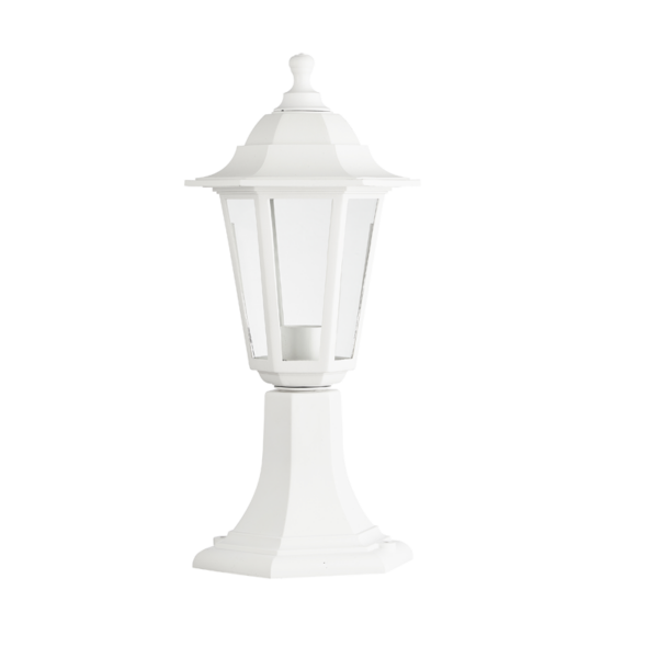 Φωτιστικό Δαπέδου 1xΕ27 Φανάρι Εξάγωνο Πλαστικό Λευκό IP44 ACA – PLGQ3W