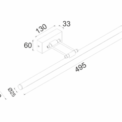 ΕΠΙΤΟΙΧΟ ΦΩΤΙΣΤΙΚΟ LED 12W 4000K 780LM ΧΡΩΜΙΟ ΜΕΤΑΛΛΙΚΟ IP44 50X6X19CM RIO ACA – PN10LEDW504CH