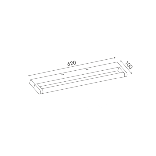 ΕΠΙΤΟΙΧΟ Φ/Σ LED 12W 780LM 3000K ΜΑΥΡΟ ΑΛΟΥΜΙΝΙΟ 620Χ100Χ25ΜΜ BATI ACA – PN283LED62BK