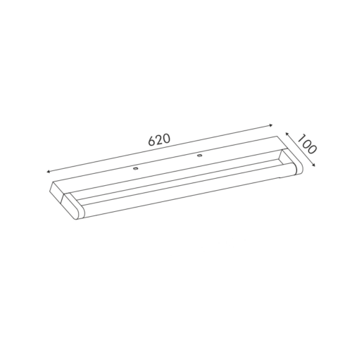 ΕΠΙΤΟΙΧΟ Φ/Σ LED 12W 780LM 3000K ΧΡΩΜΙΟ ΑΛΟΥΜΙΝΙΟ 620Χ100Χ25ΜΜ BATI ACA – PN283LED62CH