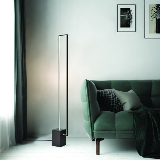 ΕΠΙΔΑΠΕΔΙΟ ΦΩΤΙΣΤΙΚΟ LED 35W 3000K 2800LM AELIA  ΜΑΥΡΟ ΜΕΤ/ΚΟ IP20 20,5X14XH150CM ACA DECOR – PN30LEDFBK