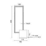 ΕΠΙΤΡΑΠΕΖΙΟ ΦΩΤΙΣΤΙΚΟ LED 12W 3000K 980LM AELIA ΜΑΥΡΟ ΜΕΤ/ΚΟ IP20 18X11XH46CM ACA DECOR – PN30LEDTBK