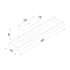 ΕΠΙΤΟΙΧΟ ΦΩΤΙΣΤΙΚΟ LED 12W 3000K 780LM AELIA ΜΑΥΡΟ ΜΕΤΑΛΛΙΚΟ IP20 40X12X8CM ACA – PN30LEDW40BK