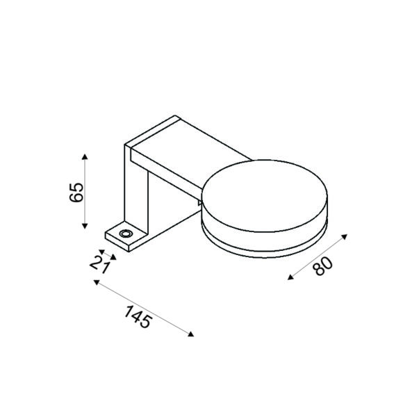 ΦΩΤΙΣΤΙΚΟ ΜΠΑΝΙΟΥ LED 5W 3000K 330LM LUSTRO ΧΡΩΜΙΟ ΜΕΤΑΛΛΙΚΟ IP44 8X14,5X6,5CM ACA – PN73LEDW8CH