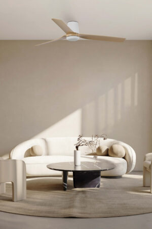 Faro Barcelona PUNT TUB M Ø1300MM WHITE 3 LIGHT W. BLADES – 33829FR