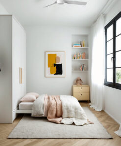 Faro Barcelona Ανεμιστήρας Οροφής MINI PUNT TUB S Ø900mm με Τηλεχειριστήριο Λευκός – 33832