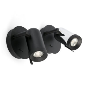 Faro Barcelona Επιτοίχιο Φωτιστικό ORLEANS Μαύρο  1L  – 43521