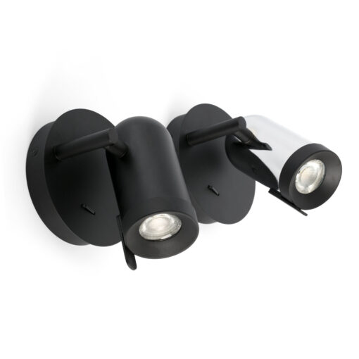 Faro Barcelona Επιτοίχιο Φωτιστικό ORLEANS Μαύρο  1L  – 43521