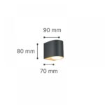 it-Lighting Powell 1xGU10 Outdoor Up or Down Wall Lamp Grey D:9cmx8cm (80200234)